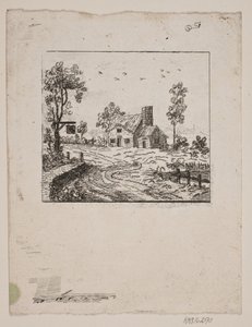 Paisaje con taberna de Gerhard Ludvig Lahde