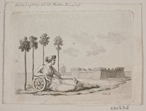 Mujer Acostada junto al Fuerte