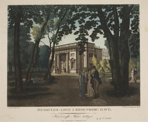 El pabellón de Hércules en el jardín de Rosenborg de Gerhard Ludvig Lahde