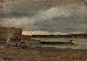 Vista del Rin cerca de Düsseldorf de Gerhard Munthe