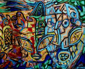 Alien abstracto,2019 (óleo sobre lienzo)