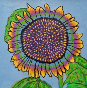 Girasol alegre II, 2024 (óleo sobre lienzo)