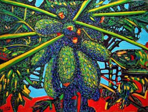 Planta de papaya, 2021 (óleo sobre lienzo)