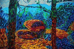 Sierra Madre Sunrise,2023,óleo sobre lienzo de Gerhardt Isringhaus