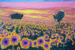 Campo de girasoles, 2024 (óleo sobre lienzo)