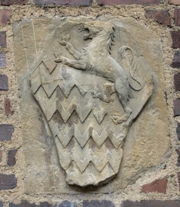 Escudo de armas de la familia Rucellai, c. 1450-80 de Geri da workshop of Settignano