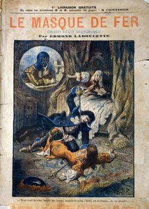 Le Masque de Fer, portada de la novela de Edmond Ladoucette, publicada en entregas a finales del siglo XIX de Gerlier