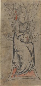 Niña Sentada con un Perro de German 14th Century