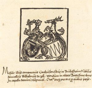 Exlibris de Wilhelm von Zell de German 15th Century