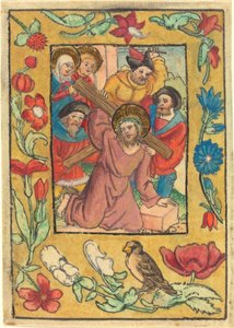 Cristo Cargando la Cruz de German 15th Century