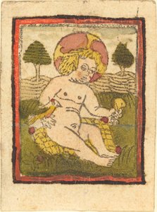 Niño Jesús con Pájaro de German 15th Century