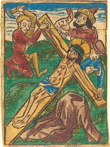 Cristo clavado en la cruz de German 15th Century