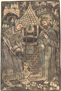 Cristo y la Mujer de Samaria de German 15th Century