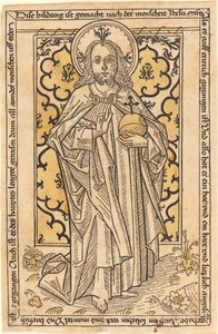 Cristo como Salvator Mundi de German 15th Century