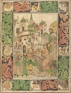 La entrada de Cristo en Jerusalén de German 15th Century