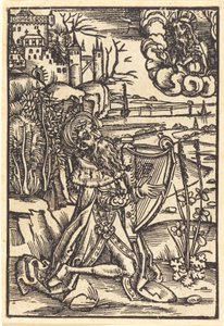 David tocando el arpa de German 15th Century