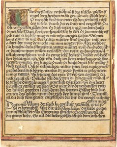 Exhortación contra la avaricia de German 15th Century