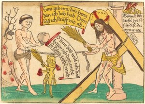 Jesús Atrayendo a los Fieles a su Corazón de German 15th Century