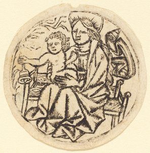 Madonna y el Niño con una campana de German 15th Century