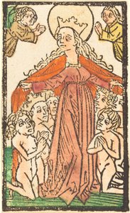 Madonna como protectora de German 15th Century