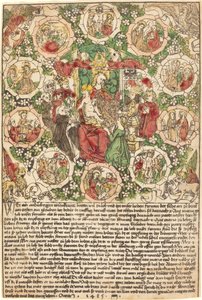 Madonna con el Rosario de German 15th Century