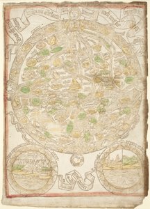 Mapa del mundo de German 15th Century