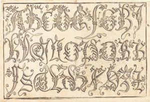 Alfabeto ornamental de German 15th Century