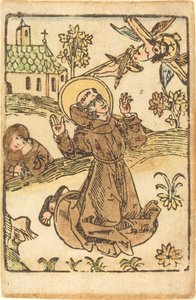 San Francisco Recibiendo los Estigmas de German 15th Century