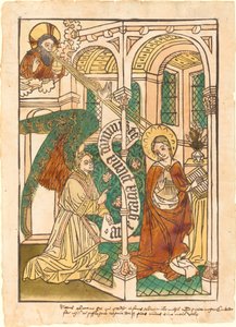 La anunciación de German 15th Century