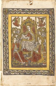La Madonna entronizada con dieciocho mujeres santas