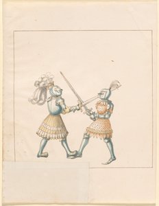 Freydal, El libro de justas y torneos del emperador Maximiliano I: Combates a pie (Justas)(Volumen III): Placa 158 de German 16th Century