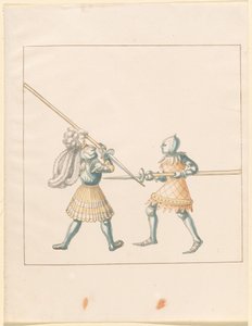 Freydal, El Libro de Justas y Torneos del Emperador Maximiliano I: Combates a Pie (Justas)(Volumen III): Lámina 147 de German 16th Century
