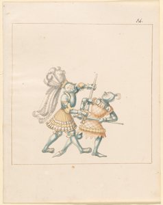Freydal, El Libro de Justas y Torneos del Emperador Maximiliano I: Combates a Pie (Justas)(Volumen III): Lámina 164 de German 16th Century