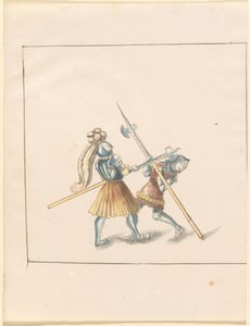 Freydal, El libro de justas y torneos del emperador Maximiliano I: Combates a pie (Justas)(Volumen III): Plato 142 de German 16th Century