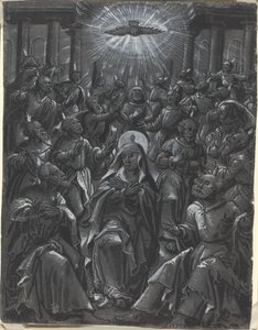 Pentecostés (recto) de German 16th Century