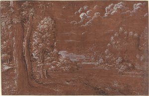 Paisaje fluvial de German 16th Century