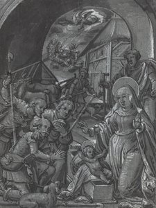 El nacimiento de Cristo (verso) de German 16th Century