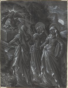 Las tres mujeres en la tumba [recto] de German 16th Century