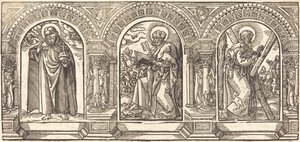 Cristo y Sus Discípulos II de German 16th Century after Martin Schongauer