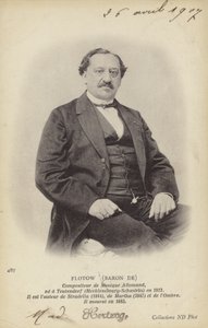 Barón de Flotow, compositor alemán (1812-1883) (foto b/n) de German Photographer