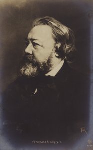 Ferdinand Freiligrath (1810-1876), poeta alemán (foto b/n) de German Photographer