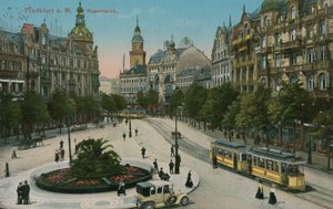 Frankfurt, Rossmarkt. Postal enviada en 1913. de German Photographer