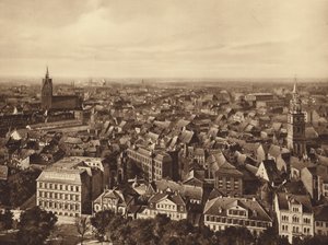 Corazón de la ciudad vieja, Hannover (foto b/n)