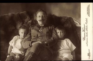 Kaiser Guillermo II, dos hijos mayores, Liersch 3686 de German Photographer