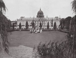 Potsdam, Palacio de la Ciudad y Fuente de Neptuno (foto b/n) de German Photographer