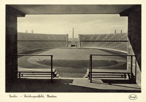 El Estadio Olímpico, Reichssportfeld, Berlín (foto b/n)