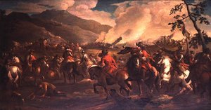 Una batalla de caballería