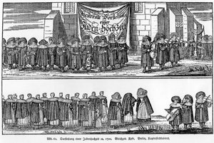 Una procesión de boda judía de c.1700