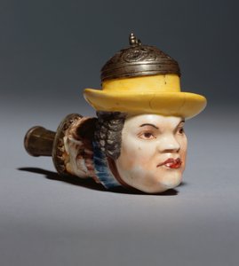 Una pipa de retrato de Meissen del bufón de la corte Frohlich, c.1742 de German School