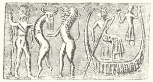 Una representación del Gran Diluvio del Épico de Gilgamesh